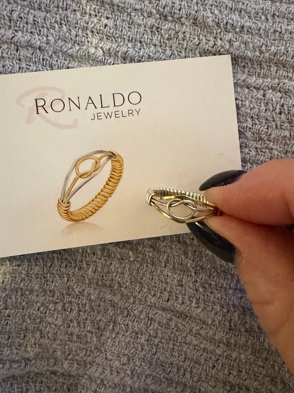 Ronaldo Jewelry Two-Tone Wire Wrap Ring — Gold and Silver